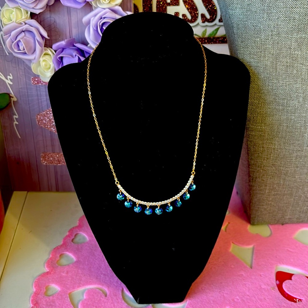 Gargantilla 18 k gold plated con cristal sawrosky
